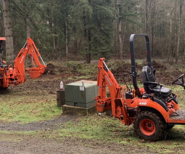 Ongoing excavation and land clearing in Olympia, WA